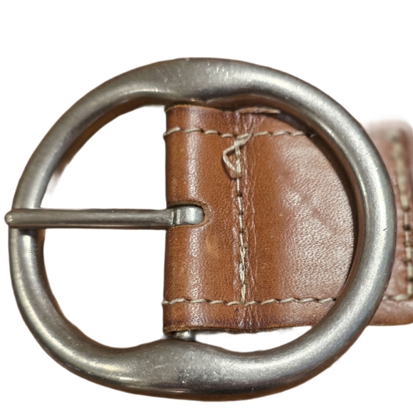 Fossil Vintage Patchwork Suede Boho Belt with Silver Buckle 32" - 36" Waist - Picture 6 of 16